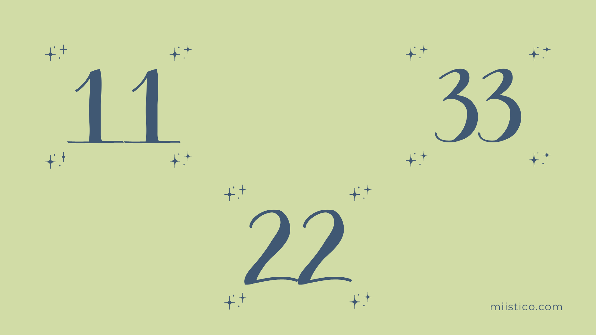 Master numbers and their meaning: 11, 22, 33