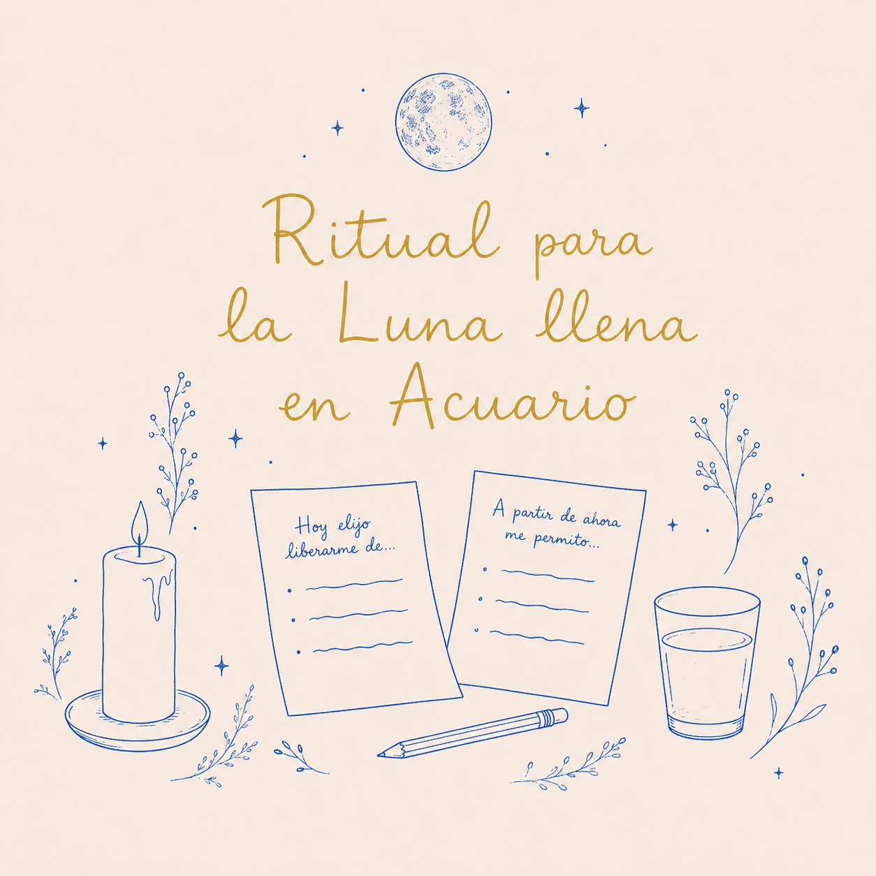 Luna llena en Acuario- significado, energía y ritual para soltar y abrirte a lo nuevo-